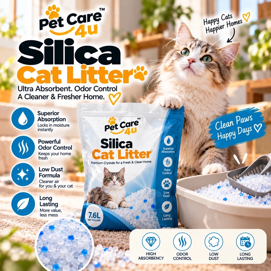 Ultra-Absorbent Silica Cat Litter 7.6L