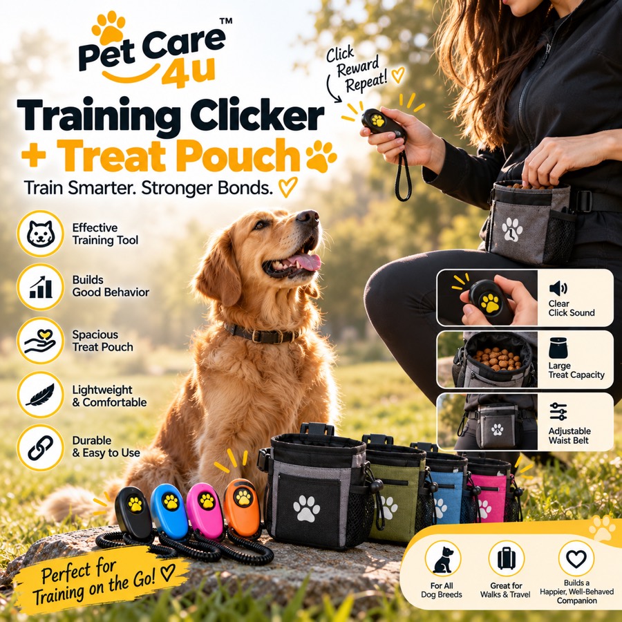 Training Clicker + Treat Pouch
