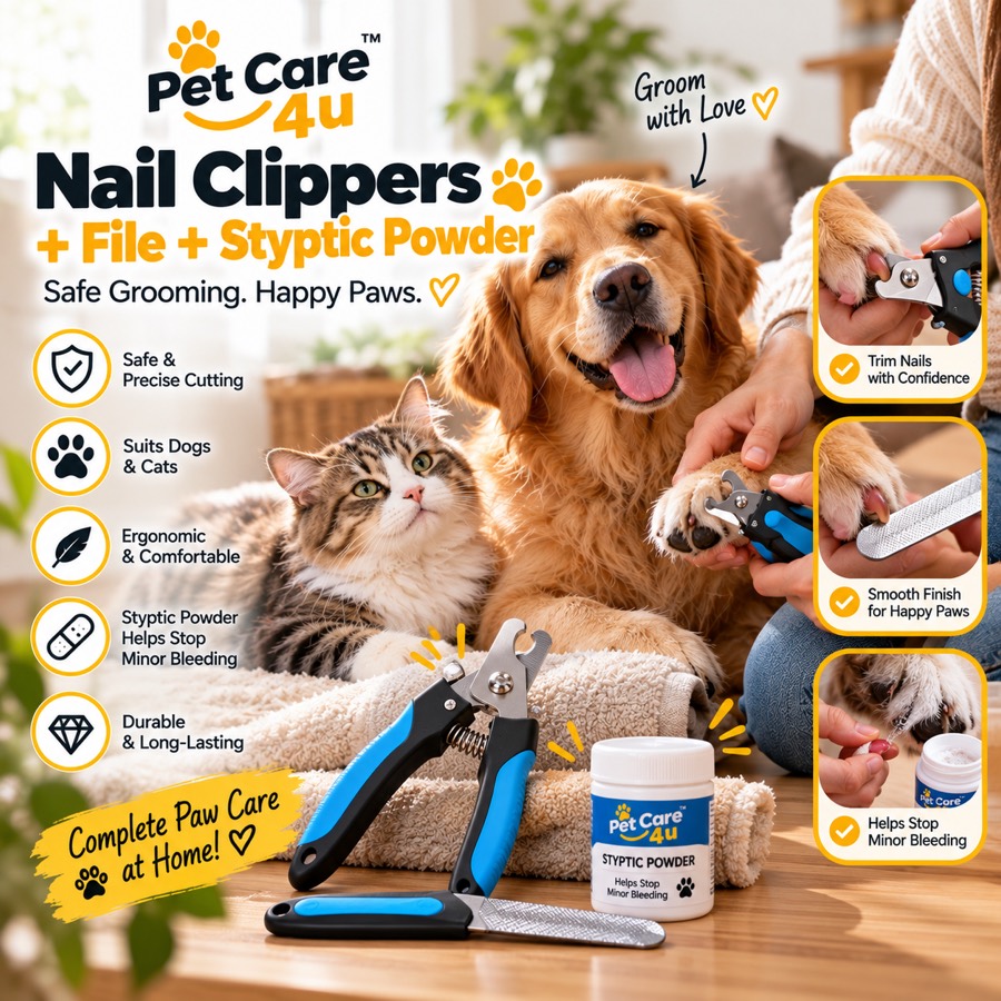 Nail Clippers + File + Styptic Powder